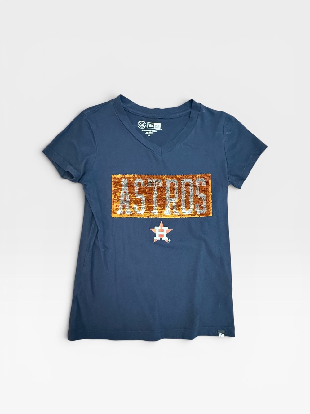 ASTROS Flip Sequin Short Sleeve Shirt